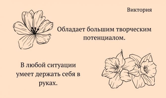Черты характера имени Виктория