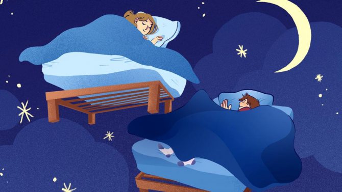 Девушка и парень спят