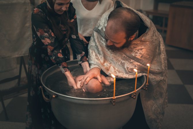 Съёмка крещения в Москве